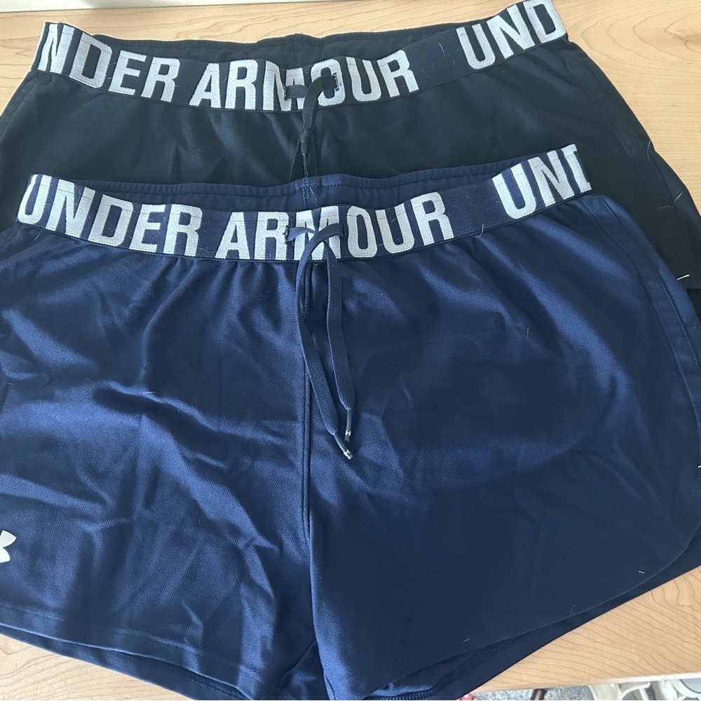 Under Armour Black and Dark Blue Shorts Duo